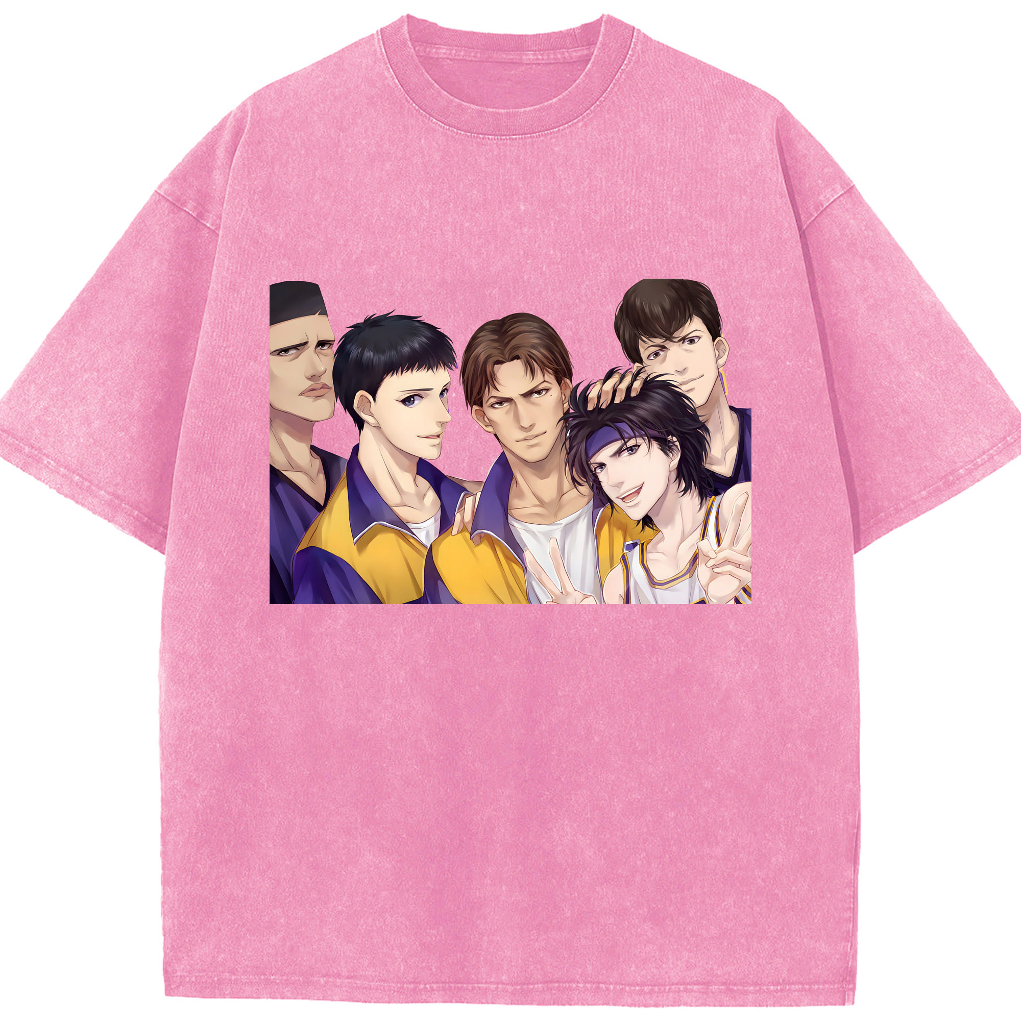 （画像用） SLAM DUNK／スラムダンク 綿100% ヴィンテージ風 半袖Tシャツ（フロントプリント）